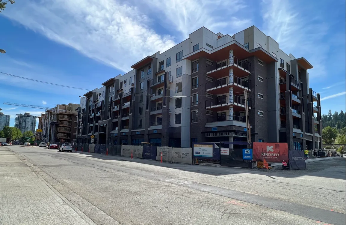 A new low-rise residential building in Port Moody.